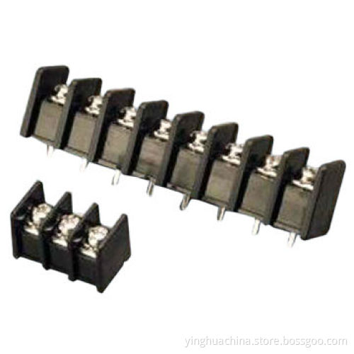 Terminal blocks, right angle/center pin/side pin/solder pin/barrier style/7.62 to 13.0mm/12 to 22AWG